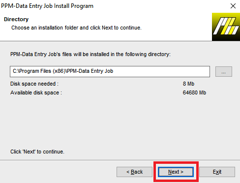 ppm data entry installer